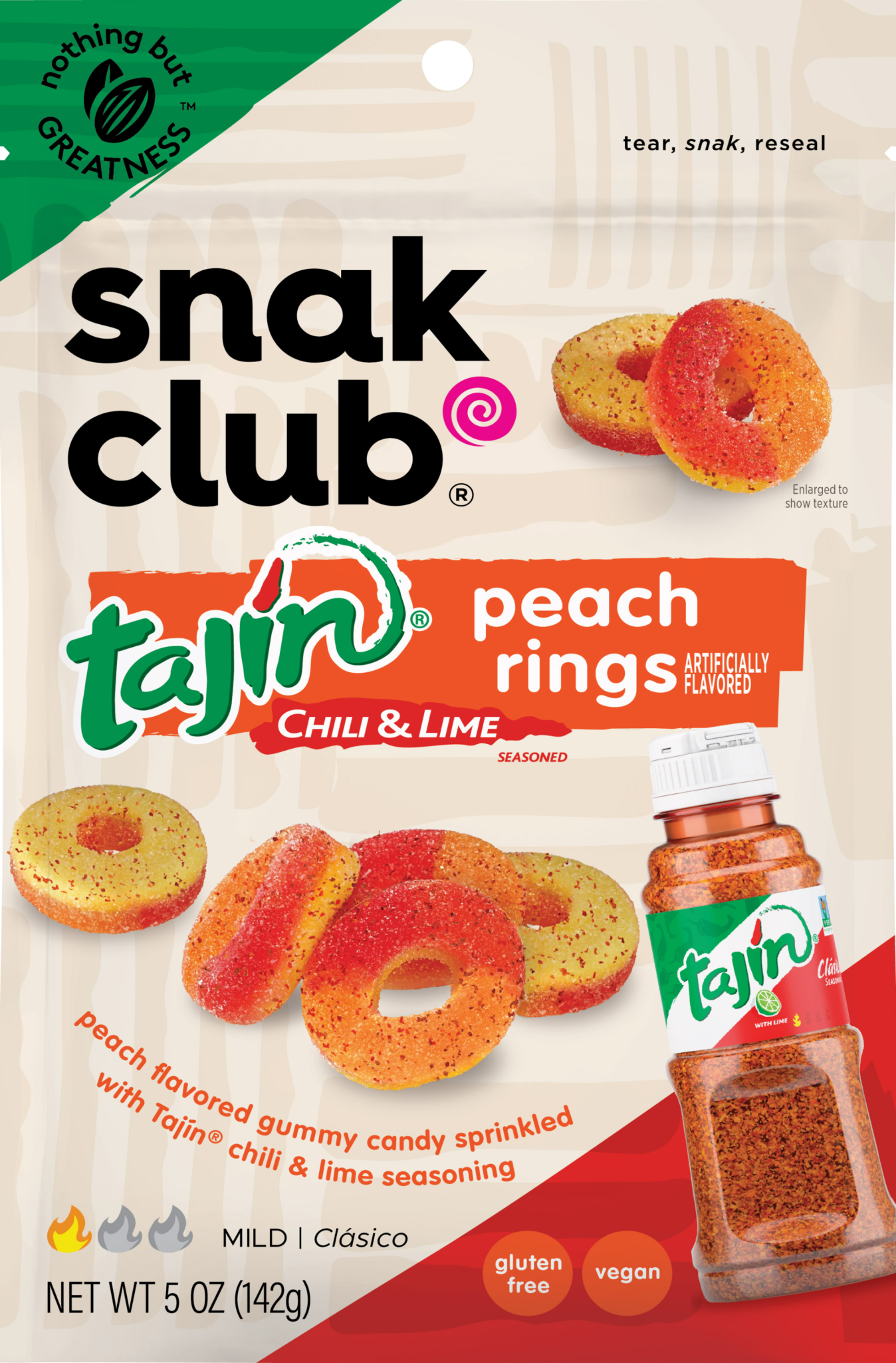 Snak Club Tajín® Peach Rings Snak Club